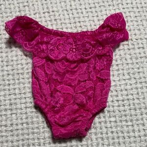 Bailey's Blossoms Pink Lace Romper